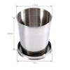 Asixx Stainless Steel Folding Cup, Extendable Cup, Outdoor, Small, Lightweight,