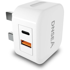 For Honor Pad MagicPad 2/X9/9 Pro/9/8/X8/X8a/X8a Pro/X8a Lite/Tab 7/6/5/Pad V8/V8 Pro Charger Plug 20W Dual Port USB C Charger Plug USB & Type C PD Fast Charge Charging Adapter UK 3 Pin Main