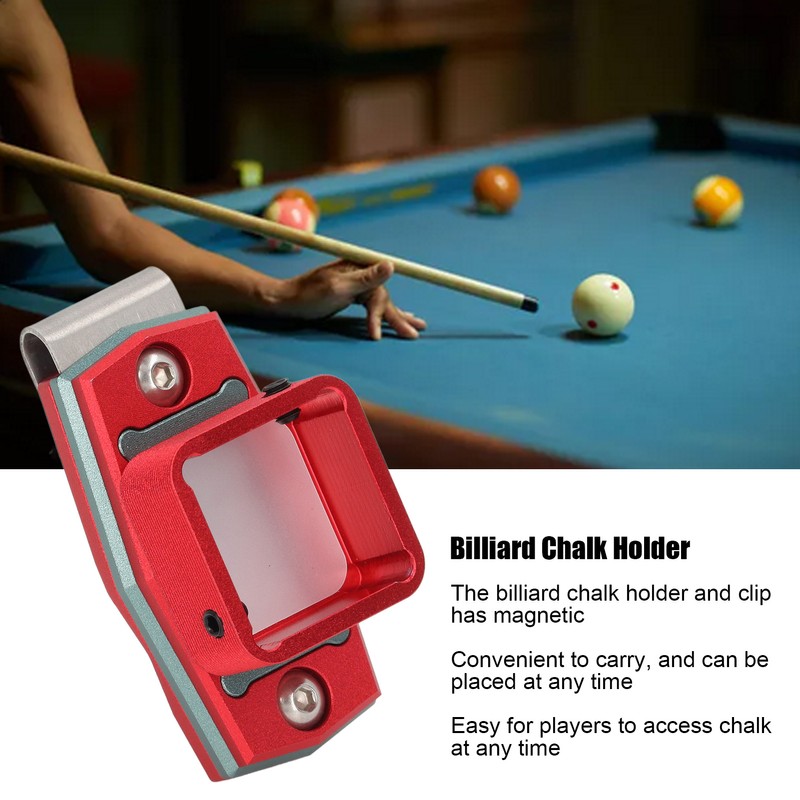 Billiard Chalk Holder Aluminum Alloy Magnetic Snooker Chalk Tip Storage