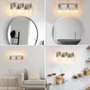 ALAISLYC 3-Light Bathroom Light Fixtures Modern Chrome Vanity Lights for