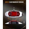 cciyu 8x Red Light LED Trailer Marker Light w/Chrome Bezel
