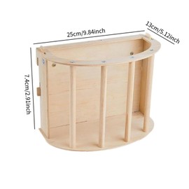 Fenteer Hay Feeder for Rabbit Hay Rack Convenient Bunny Hay Feeder Rack Wooden Food Dispenser for Ferret Hamster Squirrel Chinchilla