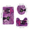3PCS Witch Pattern Polyester Toilet Mat Carpet Non slip Bath