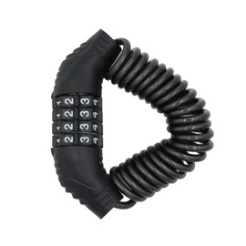 KKLM Bicycle Key Wire Lock, 4 Digit Dial Type, Bicycle Wire Lock, Changeable Password, Diameter 0.1 inches (3.3 mm), Length 55.1 inches (140 cm), Waterproof, Anti-Theft, Lightweight, Easy to Carry