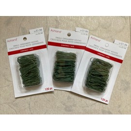 jhopiggy5 Green Small Christmas Ornament Hooks By Ashland - 3 Packs Of 120 Hooks (360)