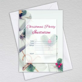 Pack of Christmas Party Invitations with Envelopes: Festive Christmas Party Invites (Pack of 50 with Envelopes)