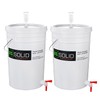 U.S. Solid 2-Pack Plastic Fermenter - 6.5 Gallon Food-Grade Fermenting