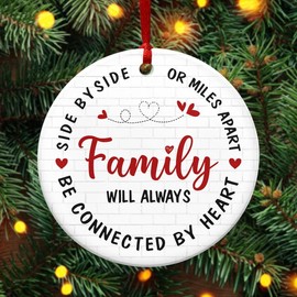 GAUDORA Christmas Family Ornament Gifts for Men Women - Ceramic Christmas Ornaments 2025 for Xmas Decorations - Family Long Distance Gifts for Mom Dad, Gift for Sister Brother, Grandma Grandpa Gift