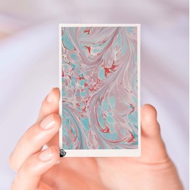 Marble Pink & Blue Clear Vinyl (Cut, Peel, & Stick) Nail Designs