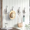 TEGUEPS Wall Hooks for Hanging, 4 Pack Farmhouse Towel Hooks