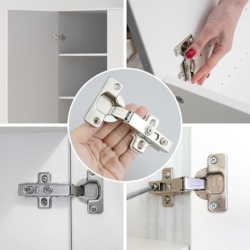 2 pcs Soft Close Cabinet Hinge, Stainless Steel Overlay Soft
