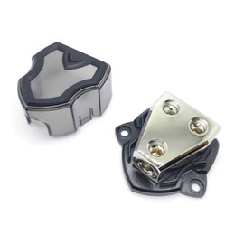 2 Way Power Distribution Block, 1/0 Gauge x 1 in 1/0 Gauge x 2 Out Power Ground Distributor for Car Audio Amplifier Splitter 2pcs