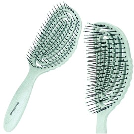 Blackomb - Haarbürste zum Entwirren, Haarbürste Ohne Ziepen, Haar Bürste Geformt, Hair Brush Profiliertes Design, Haarbürsten Belüftetes Design, Ergonomischer Griff mit Blattmuster