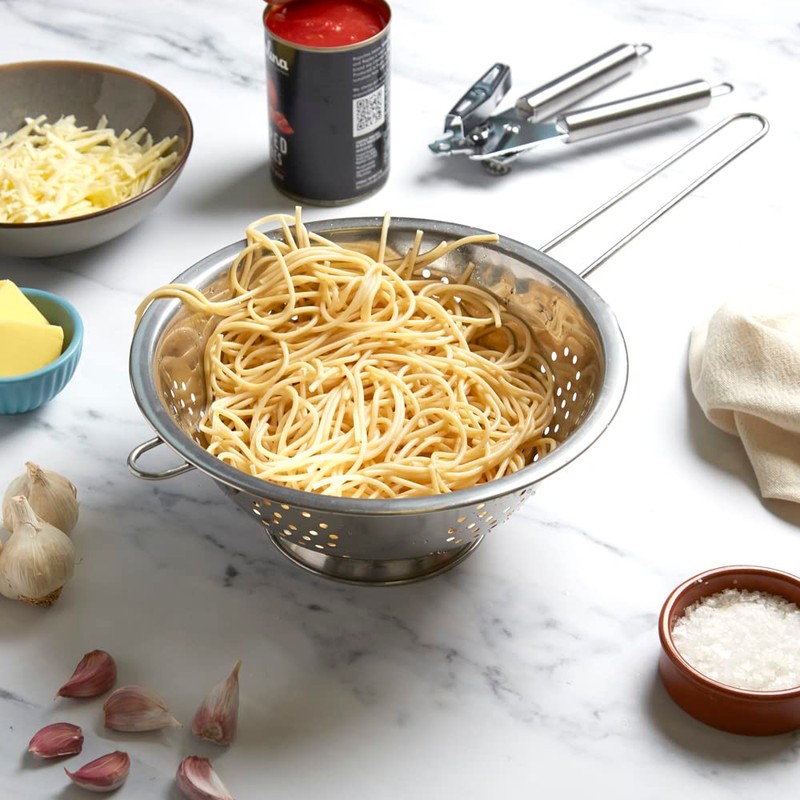 APOLLO SS Colander 3qt with Handle, Multi-Colour, 41x24x9