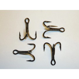 VMC (25) VMC 4X OSHAUGHNESSY TREBLE HOOKS (SIZE 4) BLACK (9626BN) BULK 9626 BN