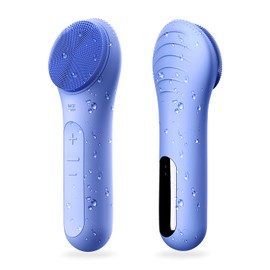 NågraCoola CLIE Facial Cleansing Brush, Waterproof and Rechargeable Face Scrub Brush for Men & Women, Cleansing, Exfoliating and Massaging, Electric Face Scrubber - Blue