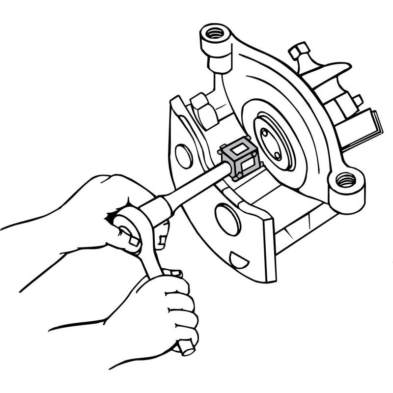Alltooetools 3/8" Disc Brake Piston Caliper Wind Back Cube Tool