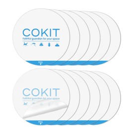 COKIT Glue Pads for Flying Insect Traps, 12-Pack Sticky Glue Boards for Gnats, Mosquitoes, and Fruit Fly Catchers, Indoor Refill Cards (4.3 Inches)