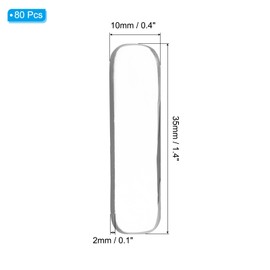 PATIKIL Furniture Bumpers Long, 1.4 Inch 80 Pcs Self Adhesive Glass Table Top Rubber Bumper Stripes Clear Anti Slip Pads Wall Protector for Door Handle Chair Refrigerator