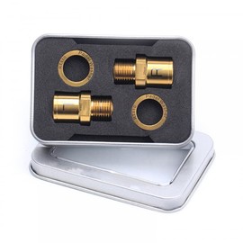 DONGKER Bicycle Pedal Extender, 1 Pair Titanium Alloy Pedal Adapter Spacer, Rustproof Pedal Spacer Adapter for 9/16 Inch Thread Pedals Bicycle Road Bike MTB