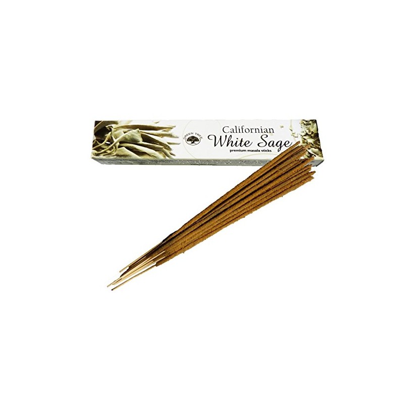 Californian White Sage Natural Incense Sticks Green Tree