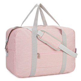 for Easyjet Airlines Cabin Bag 45x36x20 Underseat Foldable Travel Duffel Bag Holdall Tote Carry on Luggage Overnight for Women and Men 30L(Pink (with Shoulder Strap))