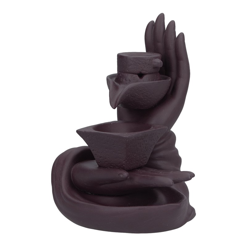 Backflow Incense Burner Smoke Waterfall Ceramic Incense Holder Aroma Burner