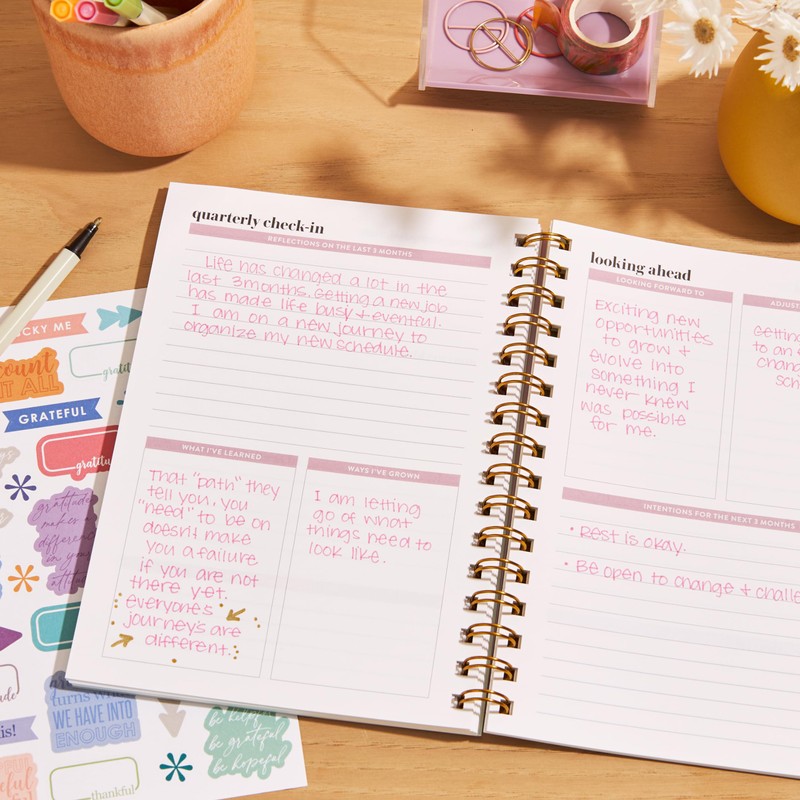 Erin Condren Inspired Collection - A5 Gratitude Journal - Coiled