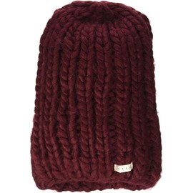 NEFF Women's Maroon Cara Textured Beanie with Oversized Yarn New