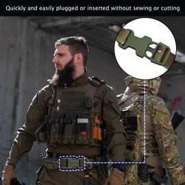 Qavctw 2x 1'' Buckle Quick Side Release Buckle for Tactical Vest Backpack Bag with 1in/2.5cm Webbing Straps