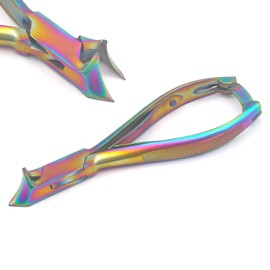 OdontoMed2011 Multi Color Rainbow Professional Moon Shape Toenail Nipper Clipper Chiropody Podiatry Instruments