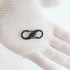 Mini S Carabiner Ultra Light Small Camping Hook Black Black 4ea