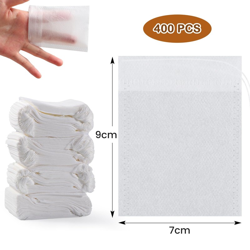 Diboniur Pack of 400 Tea Bags for Loose Tea Made