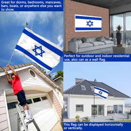 Israel Israeli Flag 4x6 Outdoor Double Sided- Heavy Duty Israeli National Country Flags of Israel with 2 Brass Grommets 4 Rows Stitched