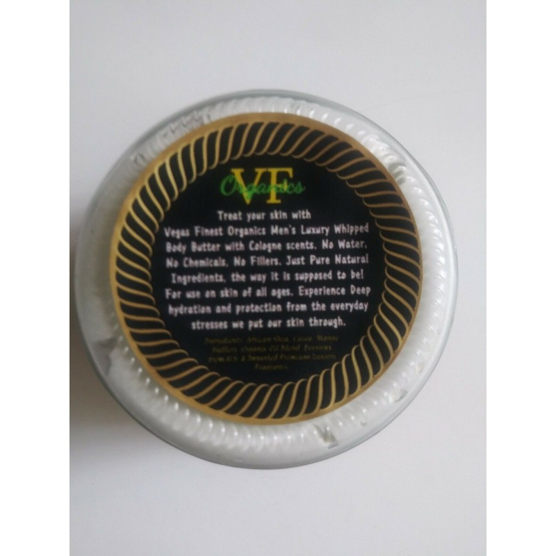 VF Organics Men's Polo Black Luxury Body Butter Imported Shea