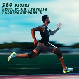 EULANT Knee Pads, Flexy Knee Pads (1 Pair) for Volleyball, Basketball, Handball, Football, Mountain Biking, Martial Arts, Dance, Wrestling, Jogging, Skiing, Running, Muay Thai Work, L