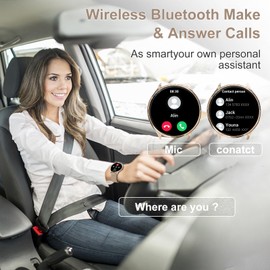 Smart Watches for Women,1.32"AMOLED Time Always-On-Display,Invisible Button,Ladies Smart Watch with Heart Rate/Blood Pressure/Sleep Monitor,120 Sport Modes Womens Smart Watches for Android IOS