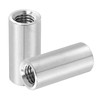 sourcing map 2Pcs M12x1.75x40mm Round Coupling Nuts, Stainless Steel Connector