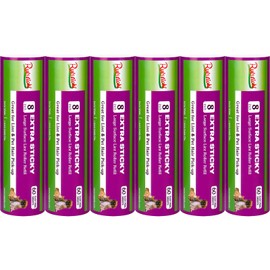 8 inch Large Surface Roller Refill Compatible with Scotch-Brite Pet Hair Pickup Extra Sticky Large Lint Roller Replacement 60 Easy-Tear Adhesive Sheets per Refill Pack of 6 Rolls 360 Sheets Total