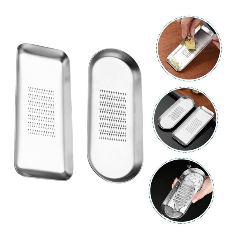 Ciieeo 2pcs Stainless Steel Ginger Grater Premium Kitchen Tool for