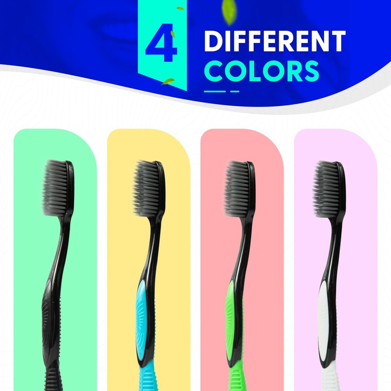 SmartSmile 72 Pcs Bulk Adult Toothbrushes Individually Packaged - Assorted