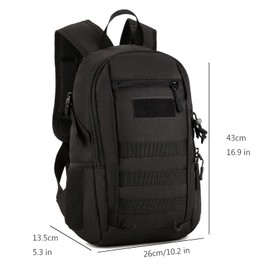 ZHIERNA Backpacks for Tactical Bicycle Hiking Walking Climbing Mountaineering Cycling Backpack Molle School Bag Daypack School Backpack Plain Bag Laptop Bag for Outdoor Sports, black