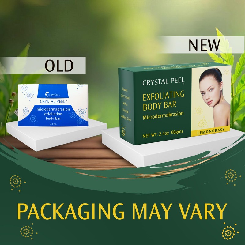 Exfoliating Bar Soap for Men & Women, Crystal Peel Luxury