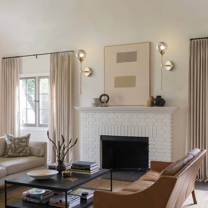 BOKT Brushed Brass Gold Wall Mounted Sconce Set of 2