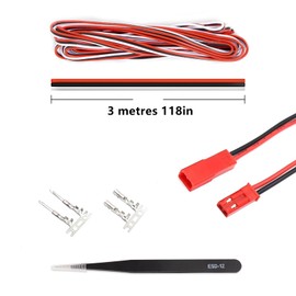 SCOOYUCK JST Servo Connector Kit, 50 Sets Male and Female Plug Crimp Cable Assemblies, Compatible with JST SYP Futaba, Suitable for DIY Remote Control Cars, Aeromodels.