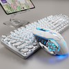 TK950 Wireless Typewriter Keyboard and Mouse Combo,104 Keys Retro Typewriter