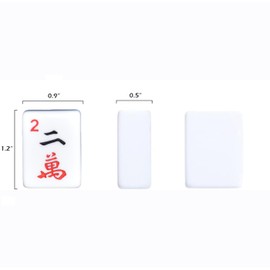 TrendyMate American Mahjong Set,166 Premium White Tiles,4 All-in-One Mahjong Racks/Pushers,Complete Western Mah Jongg with Soft Blue Printed Carrying Bag