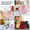 Bekecidi 6 Pcs Velvet Bags with Drawstring and Imitation Pearl,