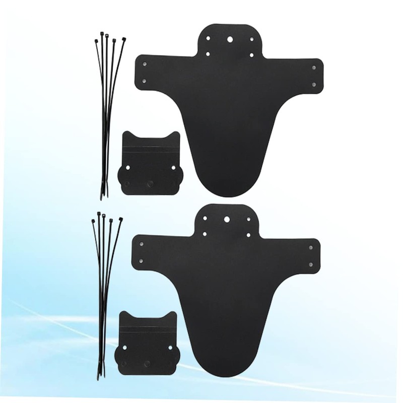 BESPORTBLE 2 Sets Bike Mudguard Set Lightweight Black Front Fork
