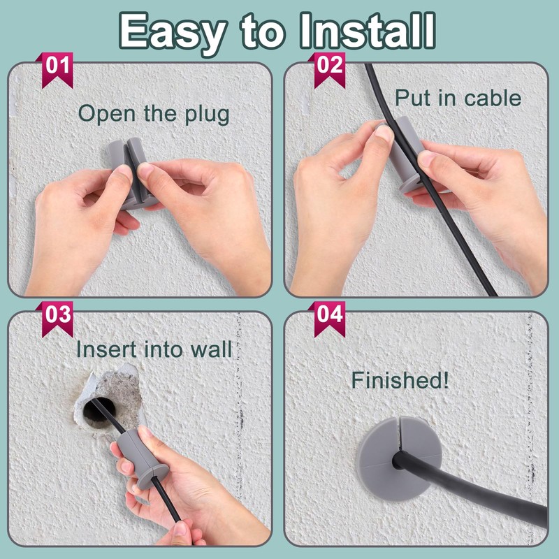 Mity rain 2PCS Wall Grommets for Starlink Cable, Accessories Compatible